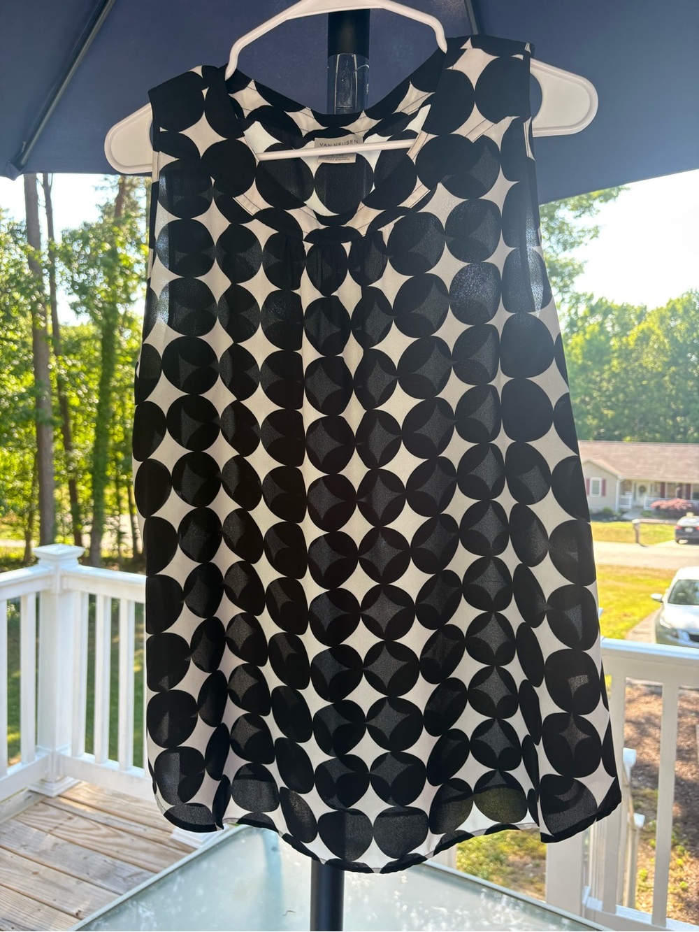 Black & White Polka Dot Sleeveless blouse